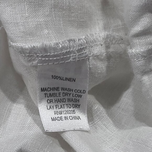 4our Dreamers Linen Lightweight Zip Jacket, White, L - Picture 4 of 7